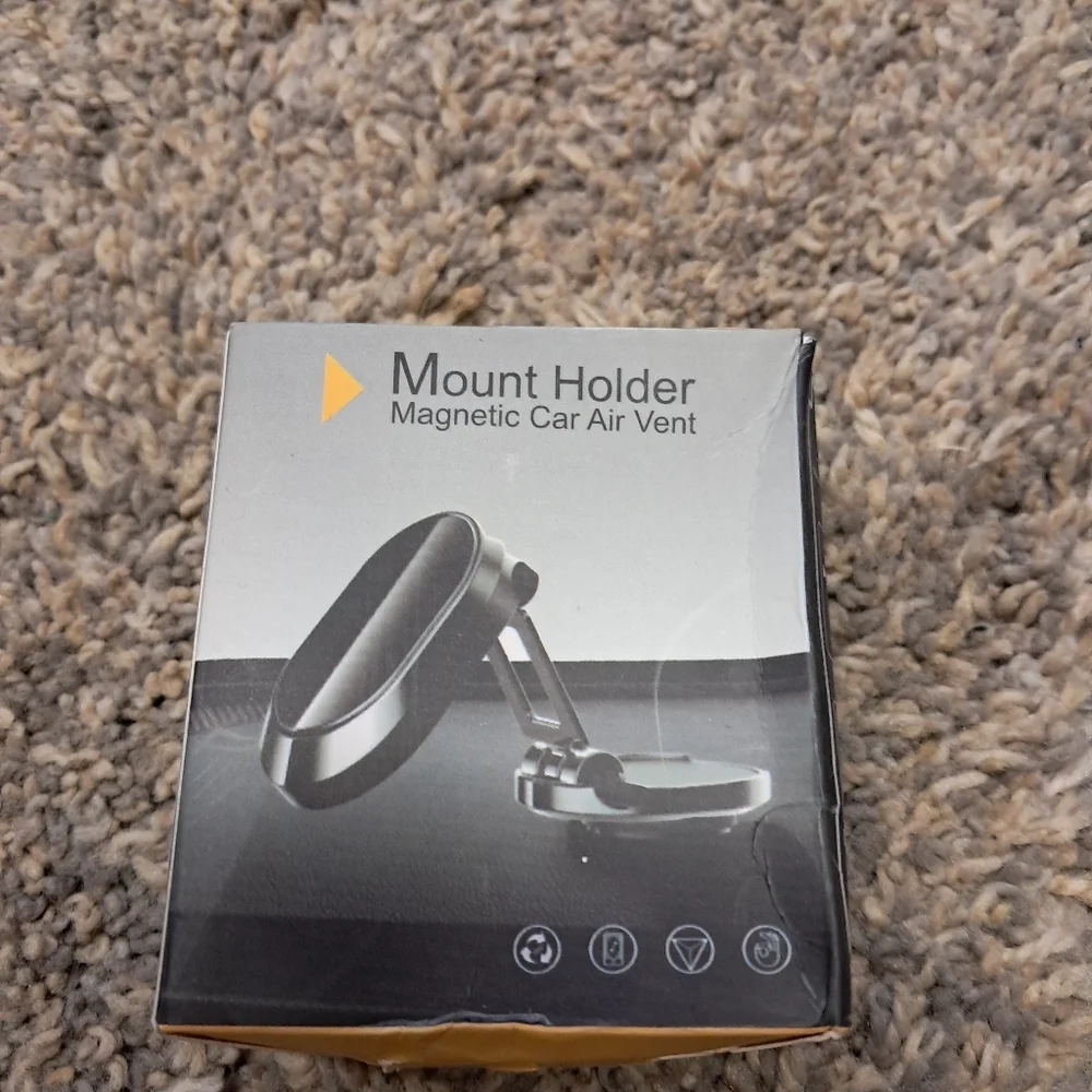 Magnetic Car Vent Holder, 4 In 1 Mini Power Bank For Apple Watch& Rotating Stand